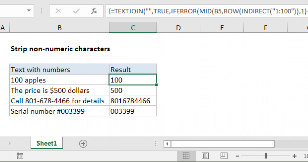Excel Formula To Pull Non Numeric From Multiple Worksheets